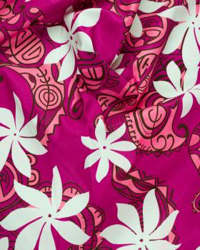 Polynesian fabric VAHINE Pink - Tissushop